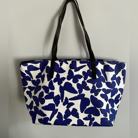 Kate Spade New York Hawthorne Lane Ryan Shoulder Bag, Butterfly Print Tote - Picture 3 of 5